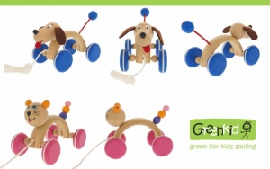 High-quality wooden toys directly from the manufacturer in Czech Republic. Wooden puppy and kitten.